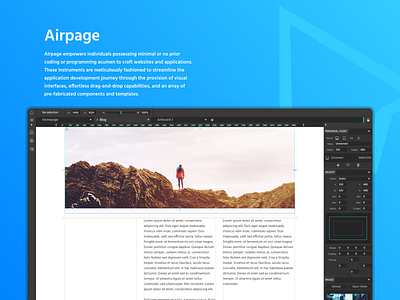 AirPage - No Code Platform branding design inspiration ui