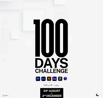 100 Days Self Improvement Challenge - day 0 branding design graphic design illustration logo typography ui ux vector