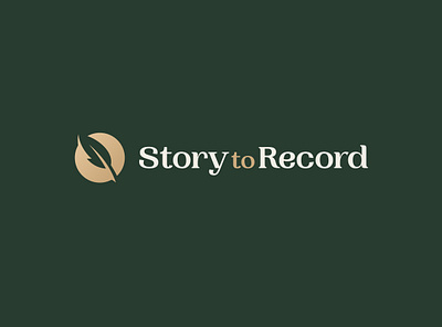 Story to Record Logo Design branding creative director design graphic graphic design logo logo design quill vector video
