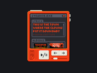 Pixel Device | "T9" inspired by Tech N9ne dark interface spooky tech n9ne typography video games