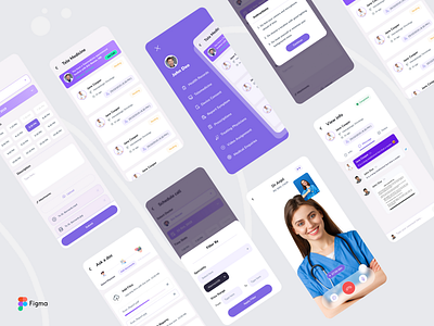 Tele Medicine mobile app creative healthtech medical minimal patientcare telemedicineredefined trendy ui userexperience