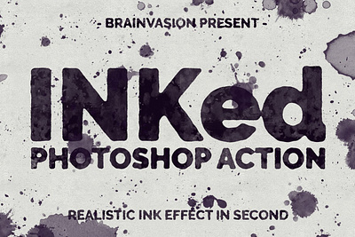 INKed - Photoshop Action app branding design graphic design illustration logo typography ui ux vector