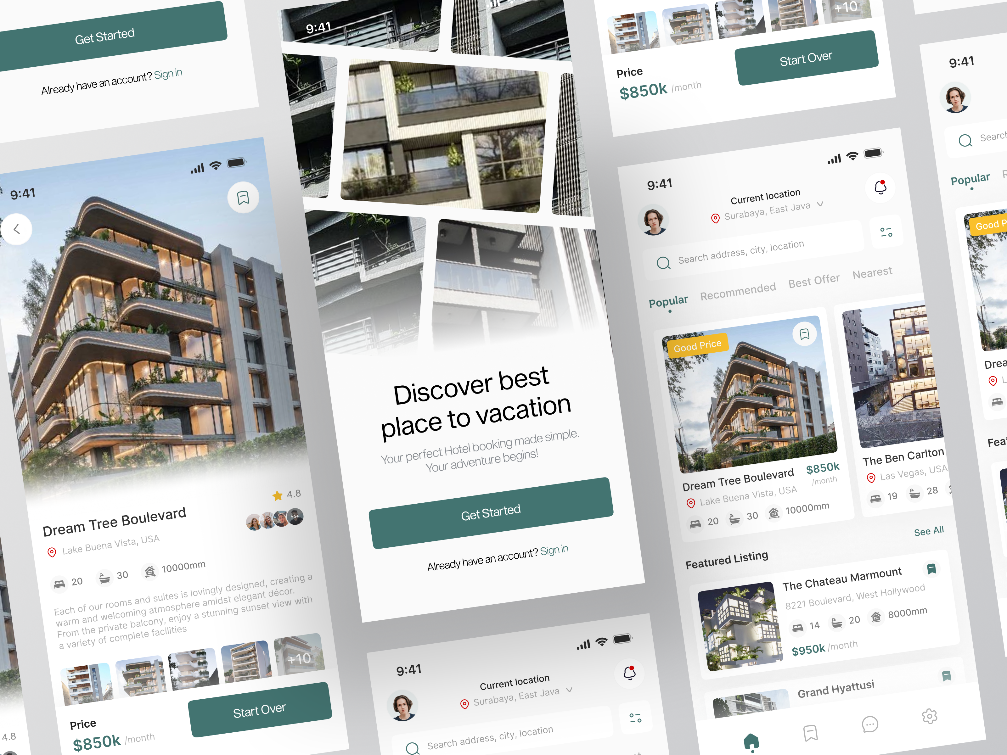 Hotel Booking Mobile App booking clean design hotel hotel booking mobile mobile app mobile app design mobile booking mobile design mobile travel travel travel design traveling ui