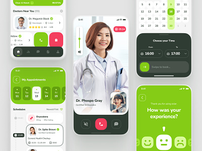 osler UI Kit: AI Telehealth App | Doctor Appointment Booking UI clean doctor doctor app doctor appointment doctor booking app doctor consultation ehr green health healthcare minimal mobile app telehealth telehealth ai telehealth ai app telehealth app telemedicine ui ui kit virtual consultation