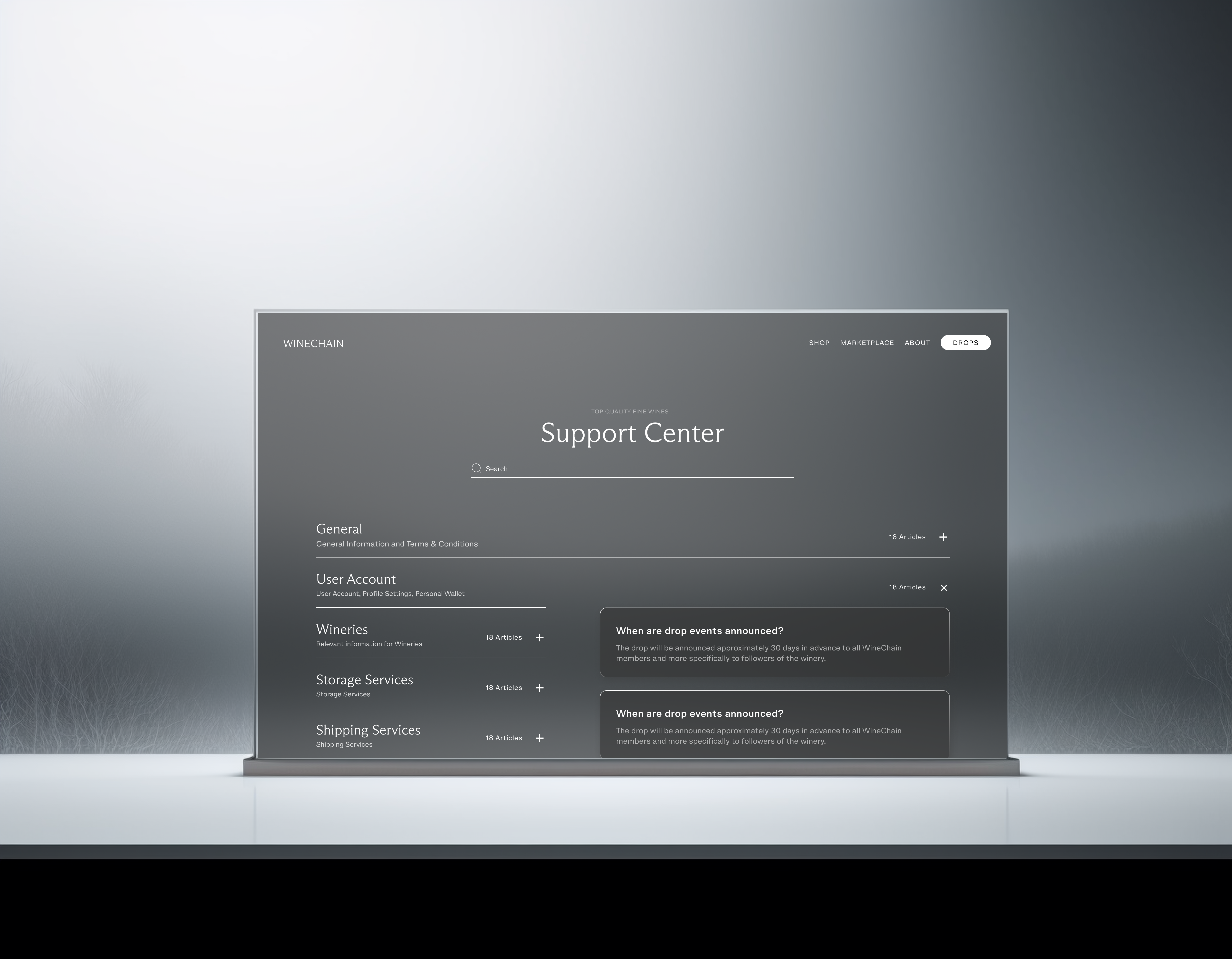 Expanded List Interaction faq list support ui