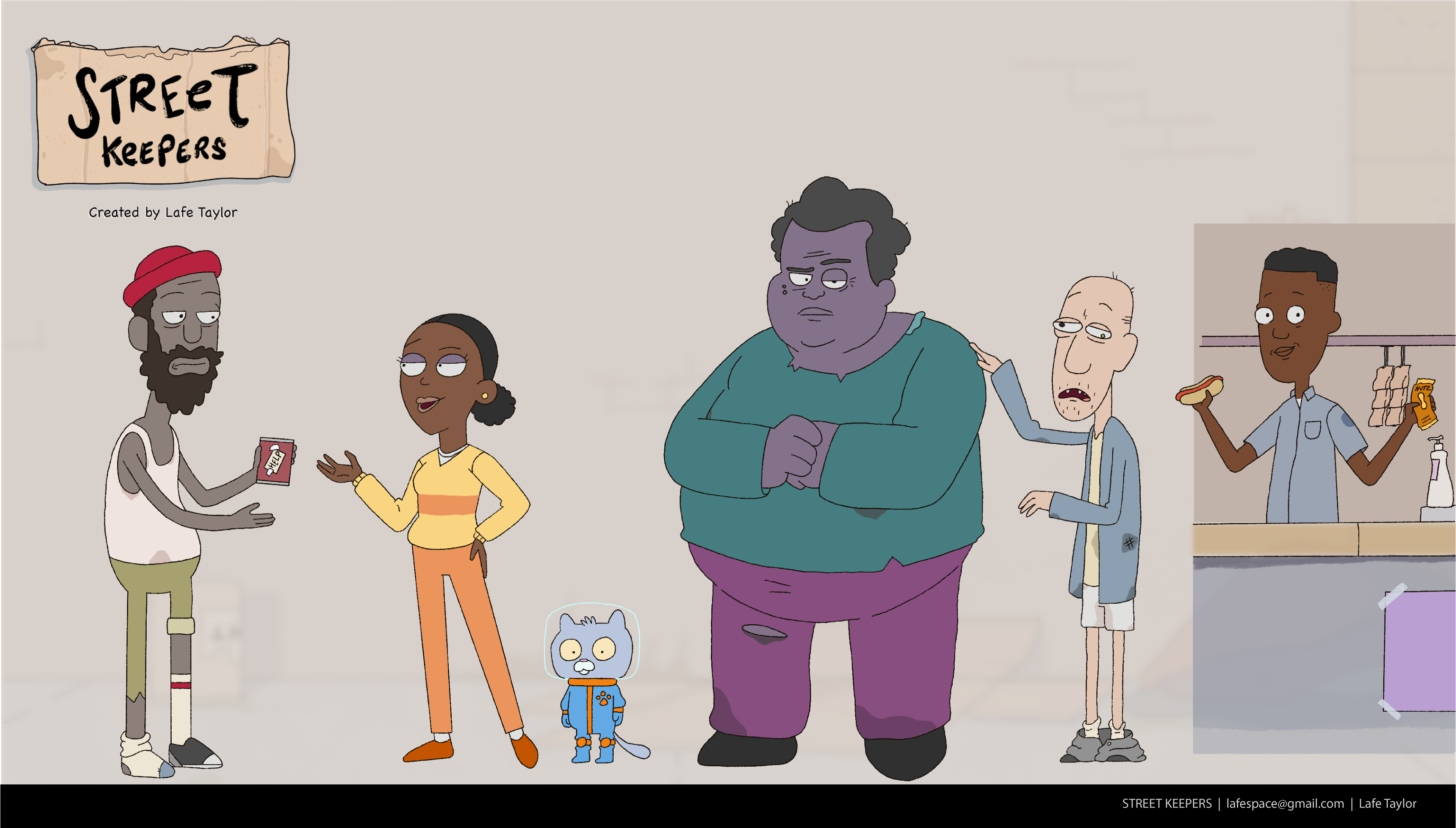 Street Keepers - Character lineup animated series animation character character design concept art illustration lafespaceart line up