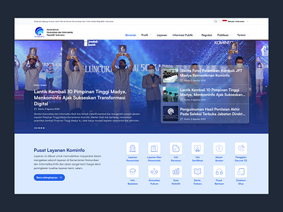 Kominfo - Hero Section design glassmorphism hero section landing page uiux user interface