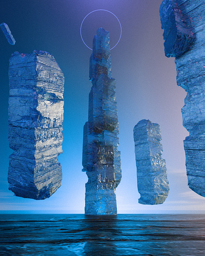 Fragile 3d art album art alien blender cover art crystal cycles design glass music render rock world