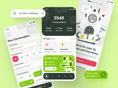 osler UI Kit: AI Telehealth App | Health AI Chatbot Conversation ai chatbot chatbot app clean doctor app doctor appointment green health healthcare healthcare ai healthcare ai chatbot healthcare app healthcare chatbot minimal mobile app telehealth telehealth ai telemedicine ui ui kit virtual consultation