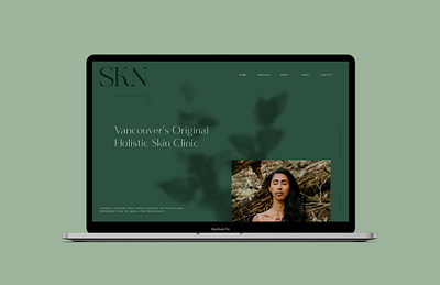SKN layout minimal organic web design wellness