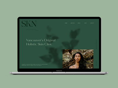 SKN layout minimal organic web design wellness