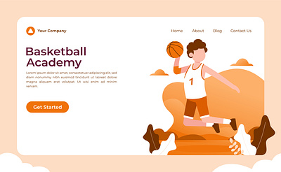 Basketball Page Design basketball design illustration landing page sport