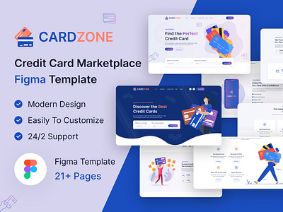 "CardZone" - Credit Card Marketplace Figma credit card credit card marketplace marketplace