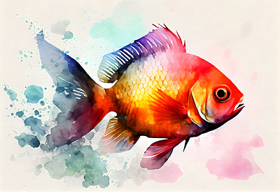 Watercolor Gold fish design fish graphic design illustration typography vector watercolor