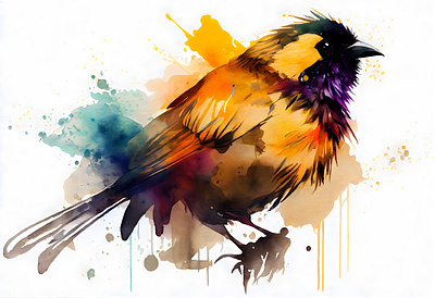 Watercolor bird bird design graphic design illustration vector watercolor