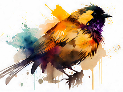 Watercolor bird bird design graphic design illustration vector watercolor