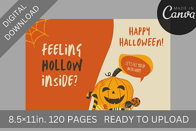 INTERIOR+COVER FOR HALLOWEEN KDP JOURNAL PAPER branding design graphic design illustration kindle direct pub logo typography ui ux vector