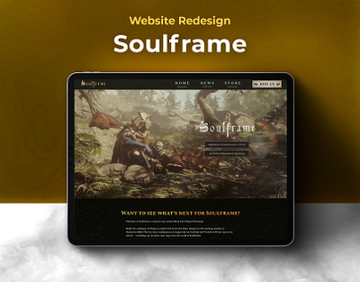 Soulframe Website Redesign design design system digital extremes figma freelance game product design prototype soulframe ui ux video game warframe