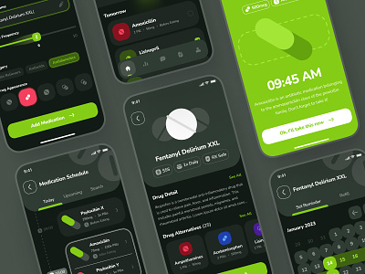 osler UI Kit: AI Telehealth & Telemedicine App | Medication UIUX dark mode doctor app drug green healthcare healthcare ai healthcare app hospital app medical app medication medication management minimal mobile app pharmacy app telehealth telehealth ai telehealth app telemedicine ui ui kit