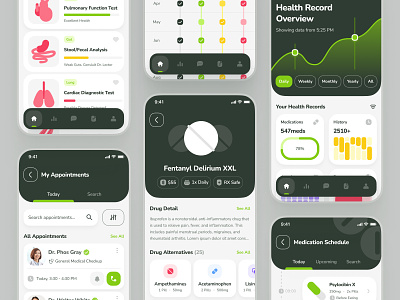 osler UI Kit: AI Telehealth & Telemedicine App | EHR Medication clean doctor app doctor appointment doctor booking ehr green healthcare healthcare ai healthcare app hospital app medication app minimal mobile app pharmacy app telehealth telehealth ai telehealth app telemedicine ui ui kit