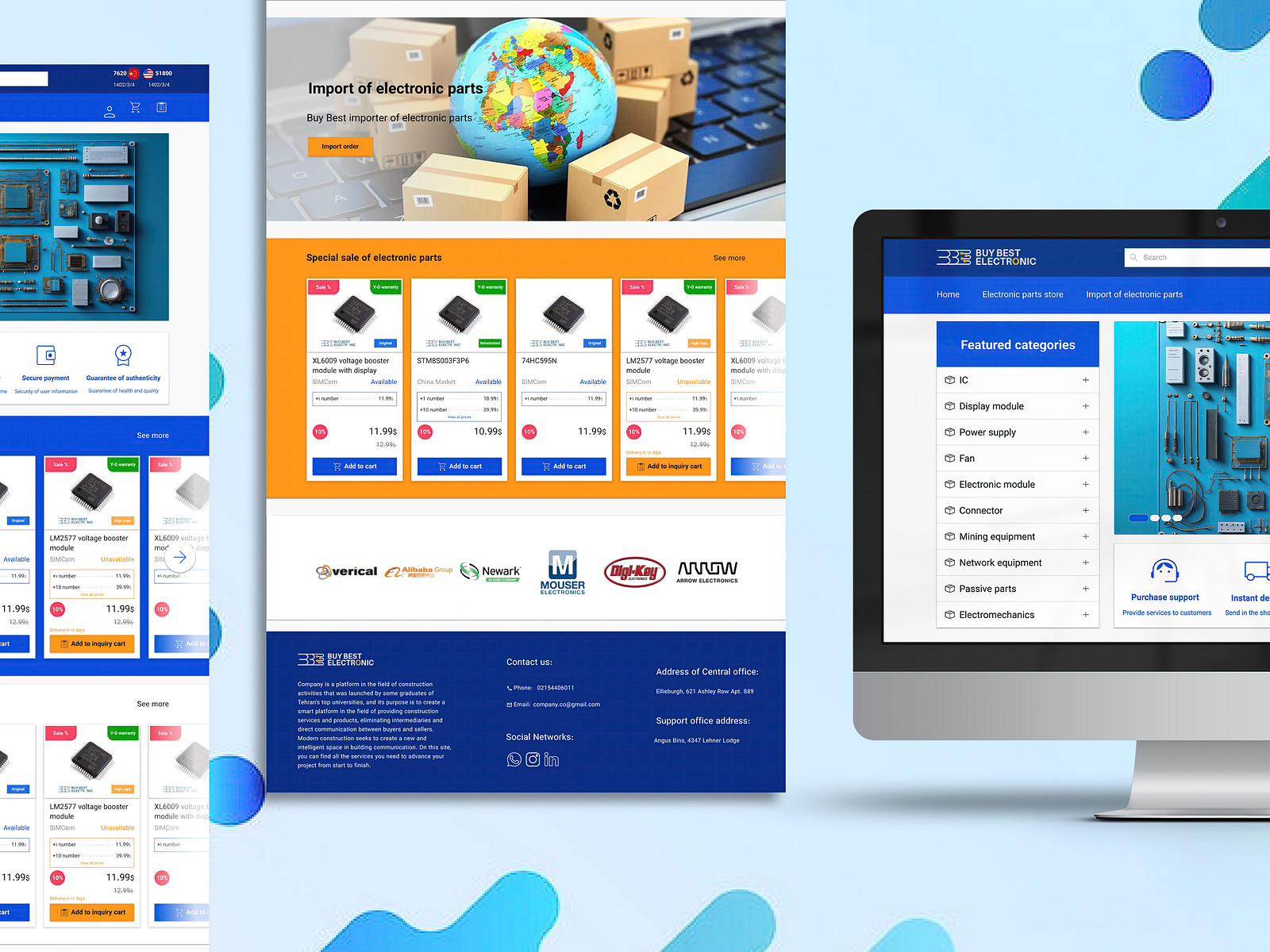 Electronic parts store website by Sina Elyasi on Dribbble