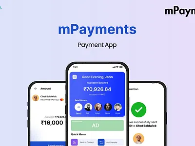 mPayments - Payments app app clean ui design hyderabad payments paymentsapp send money ui