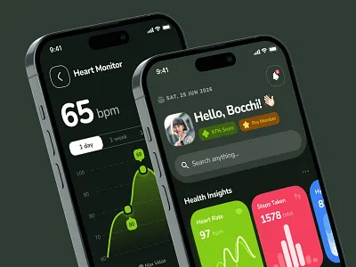 osler UI Kit: AI Telehealth & Telemedicine App | Dark Mode UIUX clean dark mode doctor app doctor appointment green health health tracker healthcare healthcare ai healthcare app heart monitor minimal mobile app nutrition app online doctor telehealth telehealth ai telehealth app ui ui kit