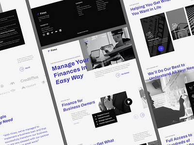 Finez - Finance Agency Landing Page design finance landing page ui website