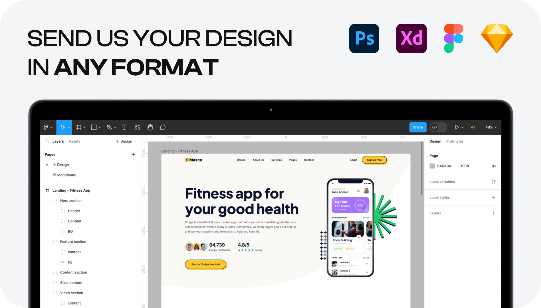 Design-to-Web services for startups and businesses 🧙‍♂️ adobe behance code by design css design dribbble figma html sketch ui web design website wordpress xd