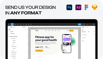 Design-to-Web services for startups and businesses 🧙‍♂️ adobe behance code by design css design dribbble figma html sketch ui web design website wordpress xd