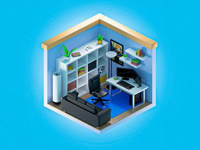 My Room in Blender 3D 3d blender cute design illustration lowpoly