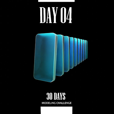30 days modeling challenge - day 4 3d animatedgif b3d blender domino fall model motion graphics