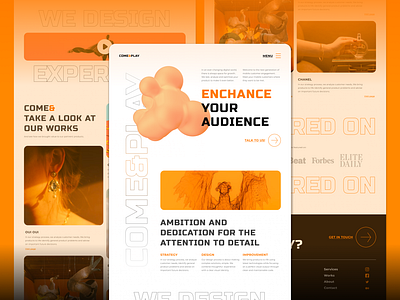 COME&PLAY - Digital Marketing Agency agency design digital marketing landing page ui website