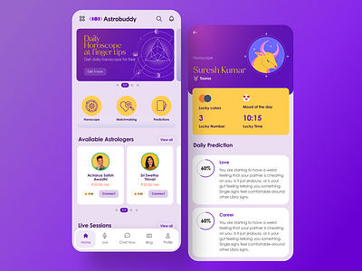 Mobile App: Astrology app astrology design mobile design ui