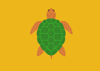 Bermuda Sea Turtle animals bermuda illustration sea turtle turtle vector whimsical