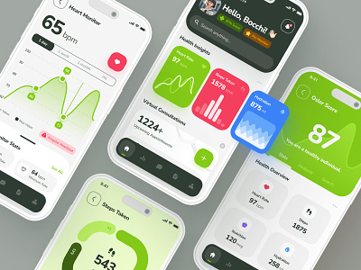 osler UI Kit: AI Telehealth & Telemedicine App | Health Tracker blood pressure clean doctor app doctor appointment doctor booking green health app health tracker healthcare healthcare ai healthcare app heart tracker minimal mobile app telehealth telehealth app telemedicine ui ui kit virtual care