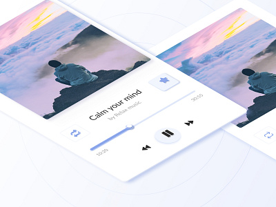 Daily UI #2 - Music Player button challenge daily ui design interface isometric meditation mind music music player peace player relax song sound ui ui design ux