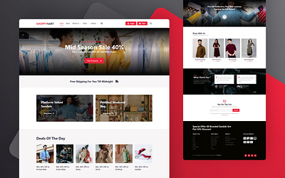 Shoppy Kart a Multi-Vendor eCommerce Website Template app branding design ecommerce graphic design illustration logo template ui webdesign
