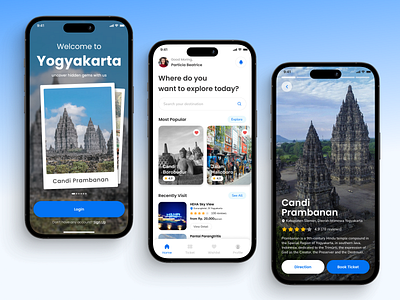 Travel App design explore figma healing interface ios mobile app reference travel travelling ui vacation