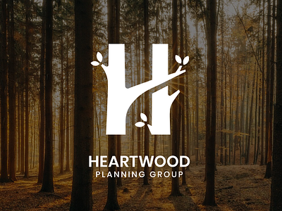 Heartwood Planning Group Logo branding leaf logo letter h letter h logo logo tree logo tree logos trees logo vector