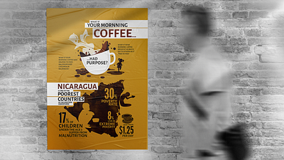 What If Your Morning coffee... Poster charity coffee design graphic design illustration infographic nicaragua poster sinage