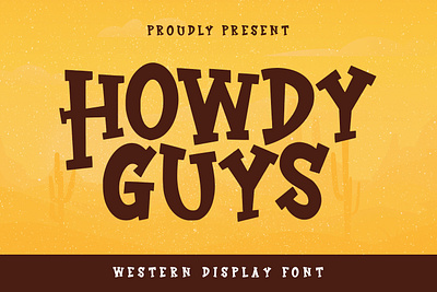 Howdy Guys Western Display Font animation branding design font fonts graphic design illustration logo motion graphics nostalgic ui