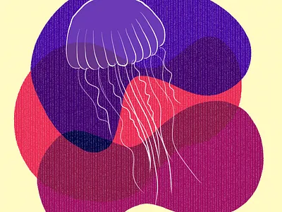 Jellyfish design graphic design illustration vector