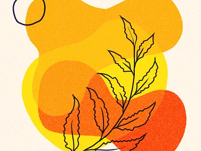 Warm color design graphic design hues illustration leaf minimal minimaldesign palette saturation vector warm