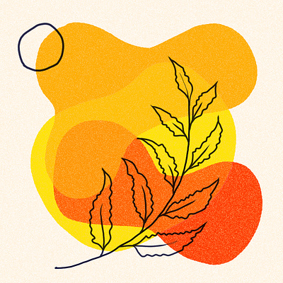 Warm color design graphic design hues illustration leaf minimal minimaldesign palette saturation vector warm
