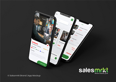 Salesmrkt Brand | App Mockup 3d branding design graphic design illustration logo typography ui ux vector