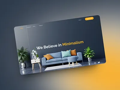 E-Furniture Shop Web UI Design landing page ui ui ux ux web design web ui