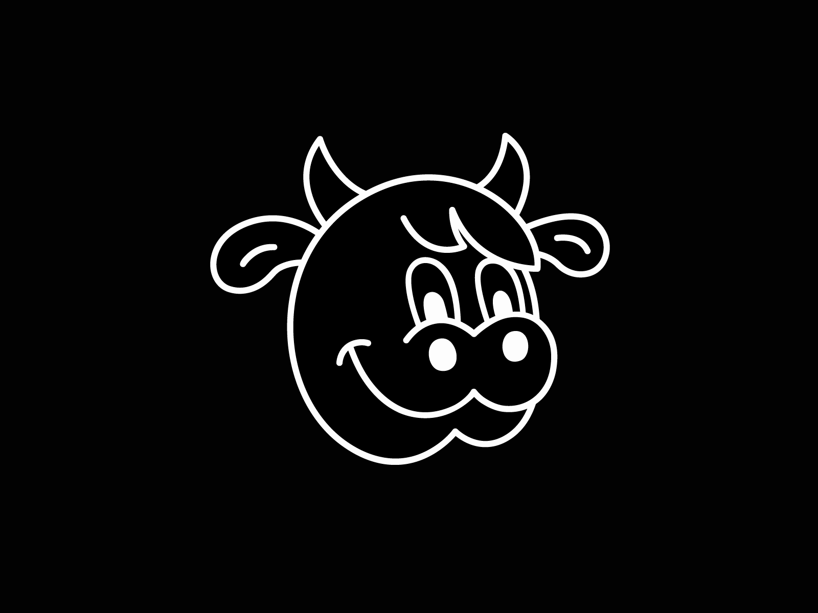 Baby bull animal baby bull fun graphic design icon illustration lines logo old simple smile vintage