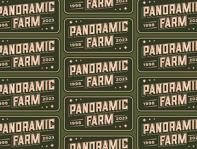 Panoramic Farm - Custom type Badges badge badge design badges branding custom type design farm geometric illustration line lineart logo mexican monoline panoramic farm