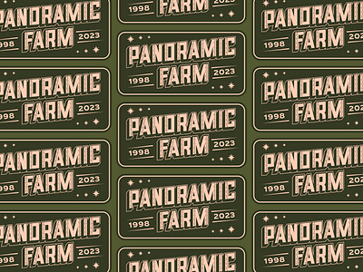 Panoramic Farm - Custom type Badges badge badge design badges branding custom type design farm geometric illustration line lineart logo mexican monoline panoramic farm